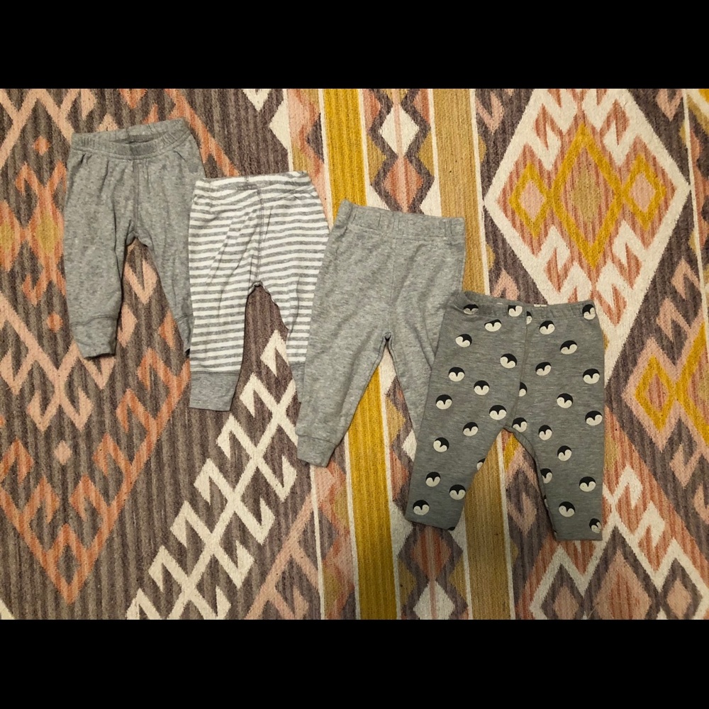 Unisex curated baby pants set